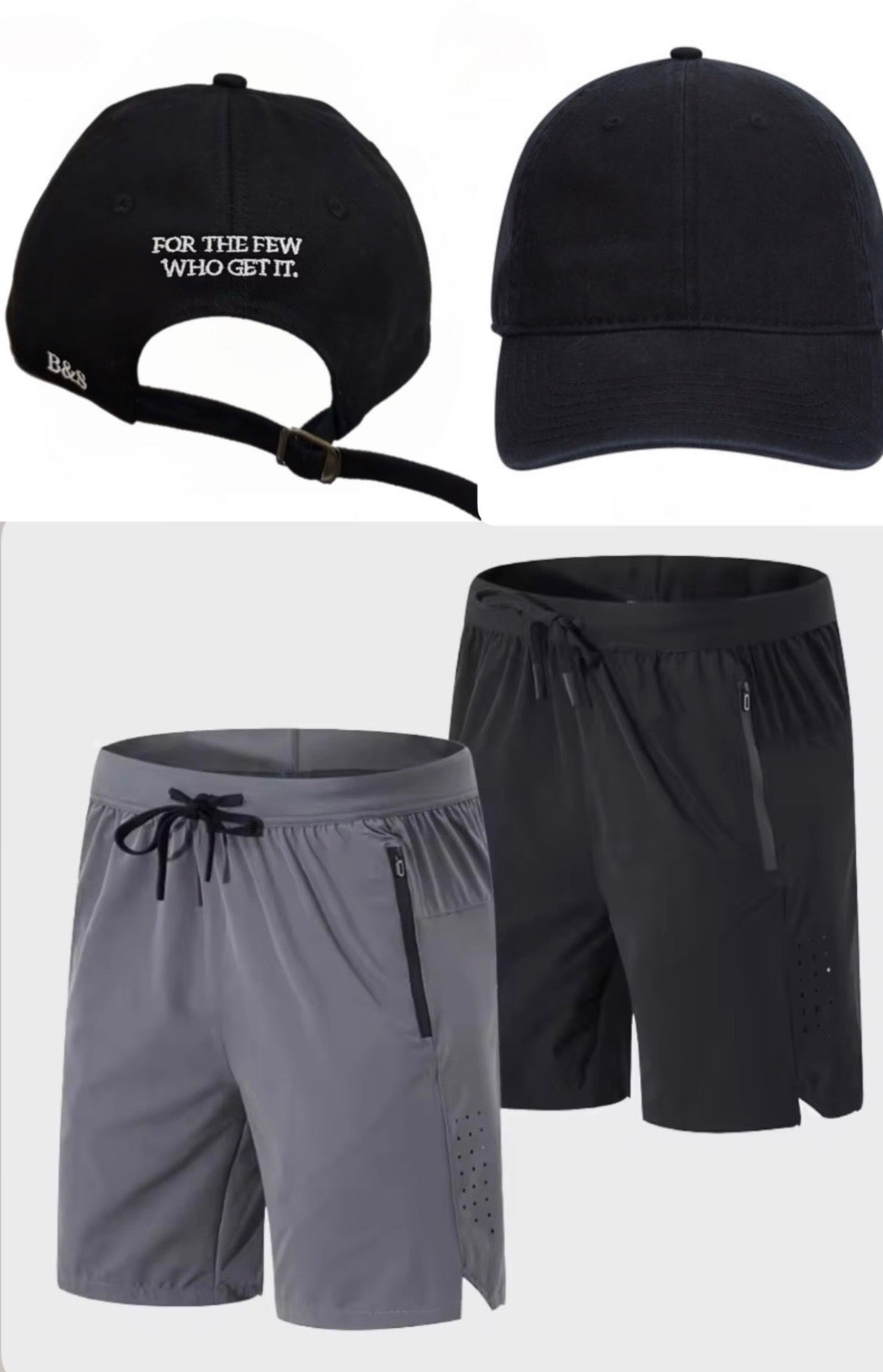 Performance shorts + Cap Combo