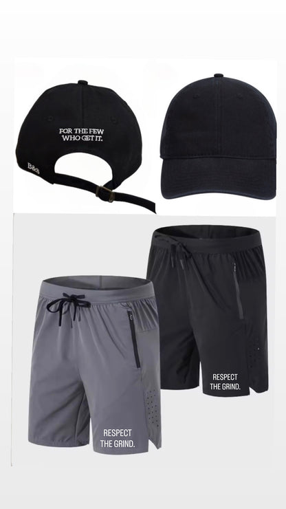 Performance shorts + Cap combo